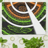 ラジカラフルアルアートプリント キッチンタオル (折り畳み)