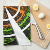 ラジカラフルアルアートプリント キッチンタオル (四つ折り)