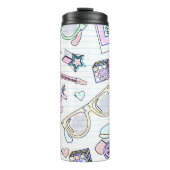 ラジカルおもしろい80年代着色本模様 タンブラー (正面)