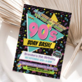 ラジカルな90年代メンフィススタイルの誕生日パーティー招待状 招待状