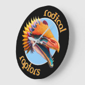 ラジカルラプトル恐竜の時計 ラージ壁時計 (傾斜)