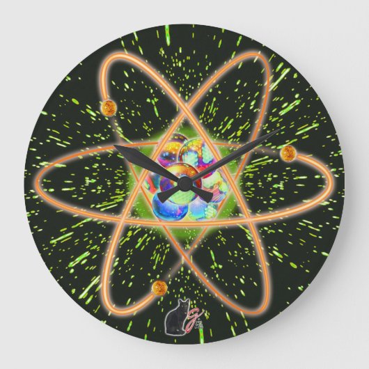 ラジカル原子 ラージ壁時計 (正面)