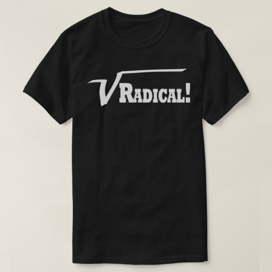 ラジカル平方根おもしろい先生科学数学 Tシャツ (デザイン正面)