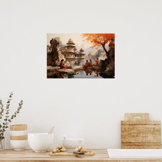 ラジャの夏の不動産の女性 ポスター (キッチン)