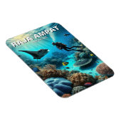 ラジャアンパットインドネシアスキューバダイバー マグネット (右側)