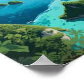 ラジャアンパットインドネシアトラベルアートヴィンテージ ポスター (角)