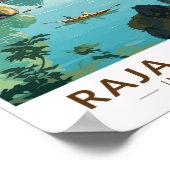 ラジャアンパットインドネシアボートトラベルアートヴィンテージ ポスター (角)