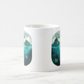 ラジャアンパットインドネシア水中スキューバレトロ コーヒーマグカップ (中央)