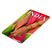 ラジャスタン女性の手を閉める マグネット (左側)