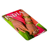 ラジャスタン女性の手を閉める マグネット (右側)