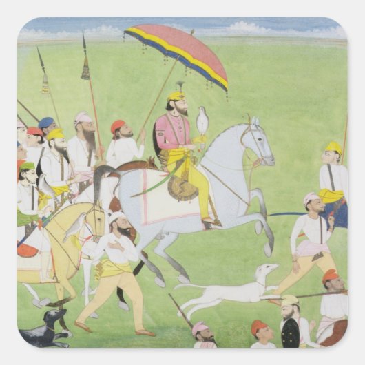 ラジャディアンシン(1796-1840)狩りと仲間 スクエアシール (正面)