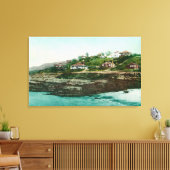 ラジョラのコテージとビーチの空中表示 キャンバスプリント (インサイチュ (リビング))