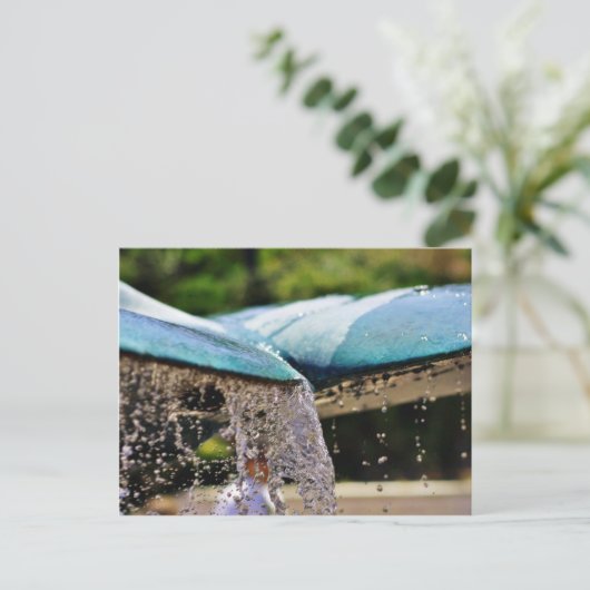 ラジョラの樺の木水族館の噴水 ポストカード (スタンド正面)