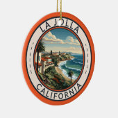 ラジョラカリフォルニアコーストライントラベルアートレトロ セラミックオーナメント (右)