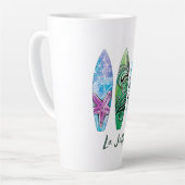 ラジョラカリフォルニアサーフボード カフェラテマグ (左アングル)