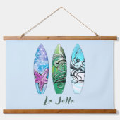 ラジョラカリフォルニアサーフボード 吊り下げ型タペストリー (正面)