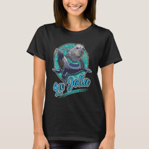 ラジョラカリフォルニアシールアンドシーライオンコーブビーチS Tシャツ