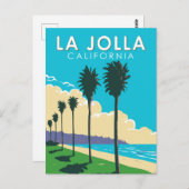 ラジョラカリフォルニアトラベルアートヴィンテージ ポストカード (正面/裏面)
