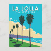 ラジョラカリフォルニアトラベルアートヴィンテージ ポストカード (正面)