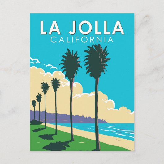 ラジョラカリフォルニアトラベルアートヴィンテージ ポストカード (正面)