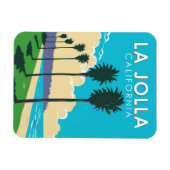 ラジョラカリフォルニアトラベルアートヴィンテージ マグネット (横)