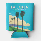 ラジョラカリフォルニアトラベルアートヴィンテージ 缶クーラー (正面)