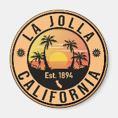 ラジョラカリフォルニアヴィンテージパームツリーズお土産 マグネット (正面)