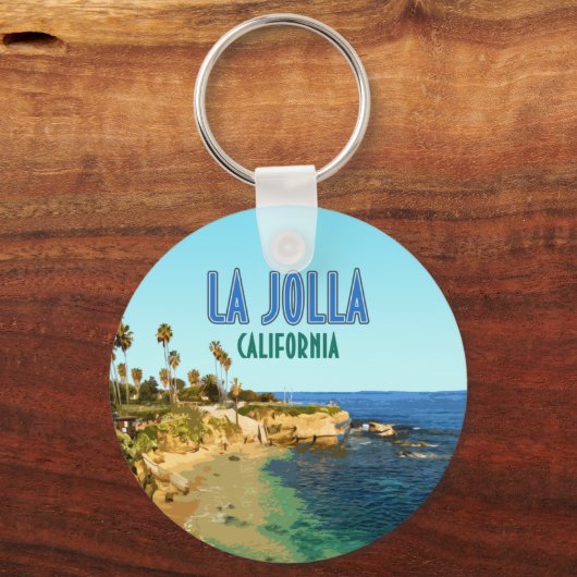 ラジョラコーブビーチサンディエゴカリフォルニアヴィンテージ キーホルダー (正面)