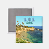 ラジョラコーブビーチサンディエゴカリフォルニアヴィンテージ マグネット (正面/裏面)