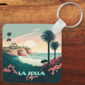 ラジョラコーヴサンディエゴカリフォルニアレトロ キーホルダー (裏面)
