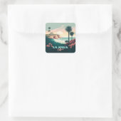 ラジョラコーヴサンディエゴカリフォルニアレトロ スクエアシール (バッグ)