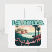 ラジョラコーヴサンディエゴカリフォルニアレトロ ポストカード (正面/裏面)