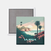 ラジョラコーヴサンディエゴカリフォルニアレトロ マグネット (正面/裏面)