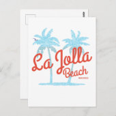 ラジョラビーチサンディエゴカリフォルニアヴィンテージパームズ ポストカード (正面/裏面)