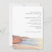 ラジョラ結婚のカスタムビーチ写真 招待状 (正面)