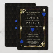 ラスのカジノ ポーカー 結婚式 招待状 (正面/裏面)