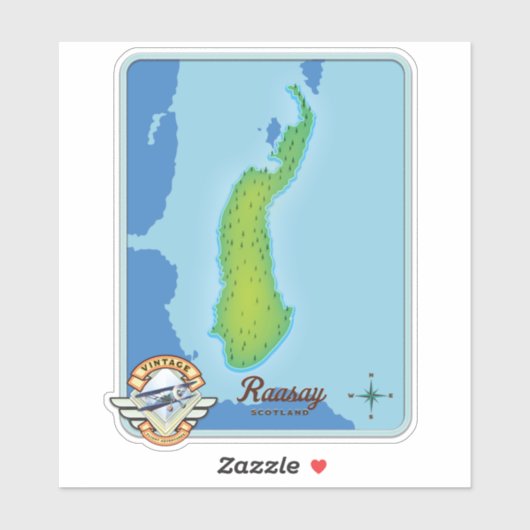 ラスアイ スコットランド 地図 シール (シート)