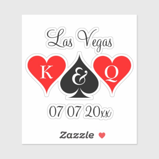 ラスカスタムベガス夫婦のビニール結婚シール シール (シート)