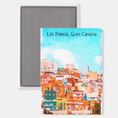 ラスカラフルパルマスグランカナリア建築 マグネット (正面/裏面)