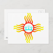 ラスクルセスニューメキシコZiaと3つのクロス ポストカード (正面/裏面)