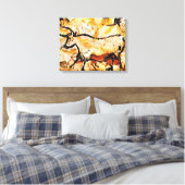 ラスコウ絵画ケーブの牛のキャンバス キャンバスプリント (インサイチュ (寝室))