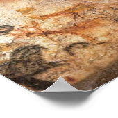 ラスコー球水牛絵画洞窟 ポスター (角)