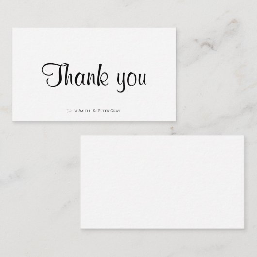 ラスシンプルト結婚感謝していのユーズ名刺 エンクロージャーカード (正面/裏面)