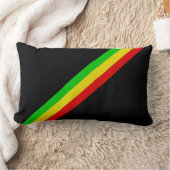 ラスタのストライプな枕 ランバークッション (ブランケット)