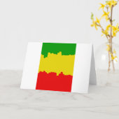 ラスタのストライプのデザイン カード (黄色い花)