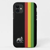 ラスタのストライプのIphone黒い5の箱 Case-Mate iPhoneケース (裏面)