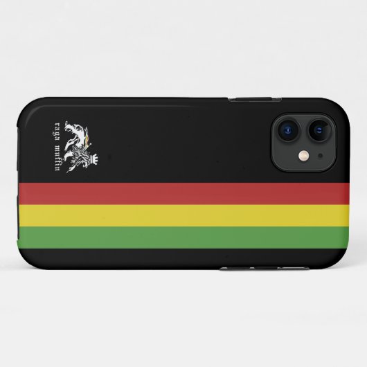 ラスタのストライプのIphone黒い5の箱 Case-Mate iPhoneケース (裏面(横))