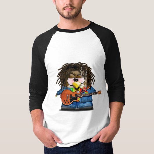 ラスタのロッカーのレゲエのタキシード Tシャツ (正面)