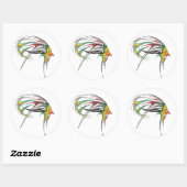 ラスタの人の種族の3インチのステッカー6パック ラウンドシール (シート)