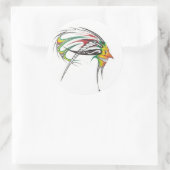 ラスタの人の種族の3インチのステッカー6パック ラウンドシール (バッグ)